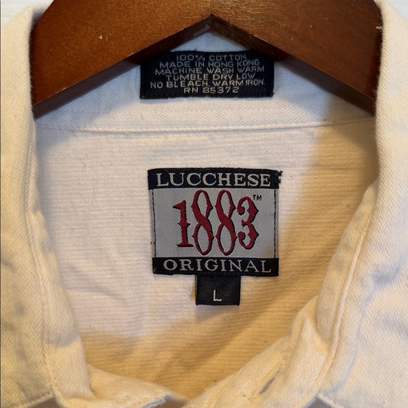Lucchese Cream Casual Button Down Shirt - Picture 2 of 5